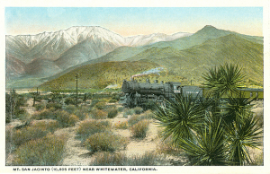 Old Time Locomotive Traversing San Gorgonio Pass